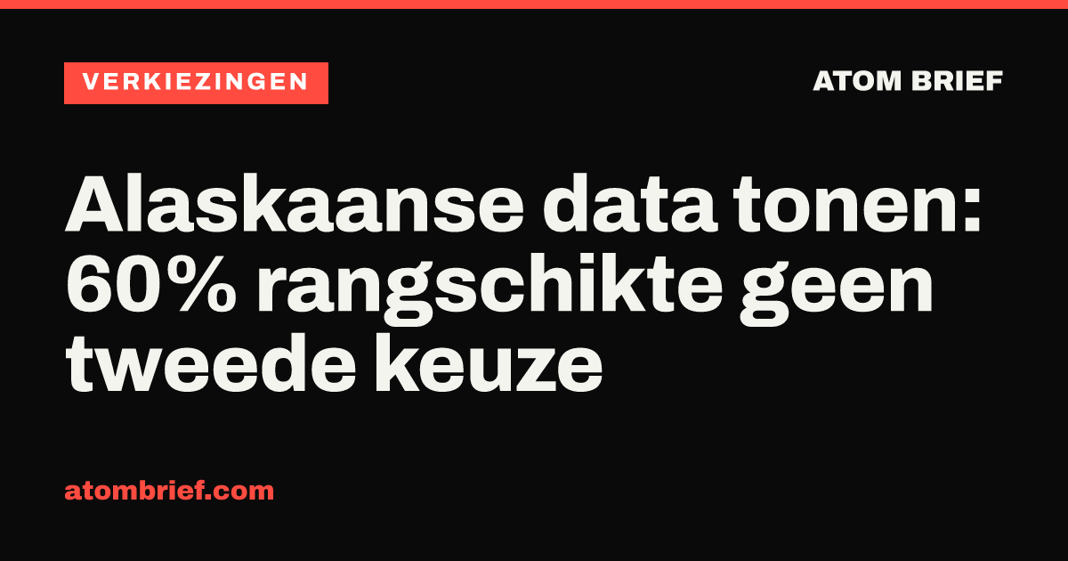 Alaskaanse data tonen: 60% rangschikte geen tweede keuze