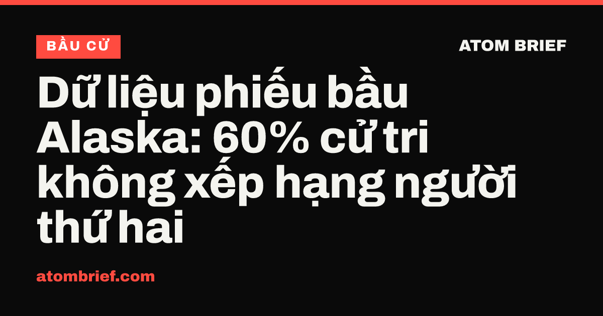 Dữ liệu phiếu bầu Alaska: 60% cử tri không xếp hạng người thứ hai