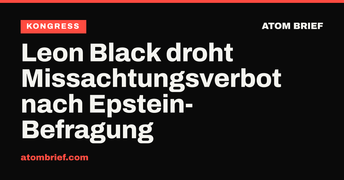 Leon Black droht Missachtungsverbot nach Epstein-Befragung