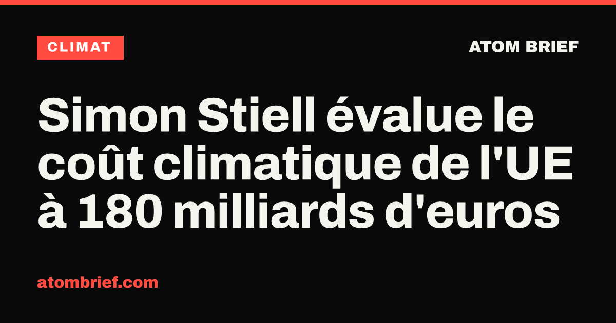 Simon Stiell évalue le coût climatique de l'UE à 180 milliards d'euros