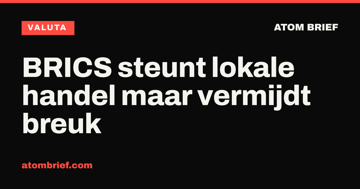 BRICS steunt lokale handel maar vermijdt breuk