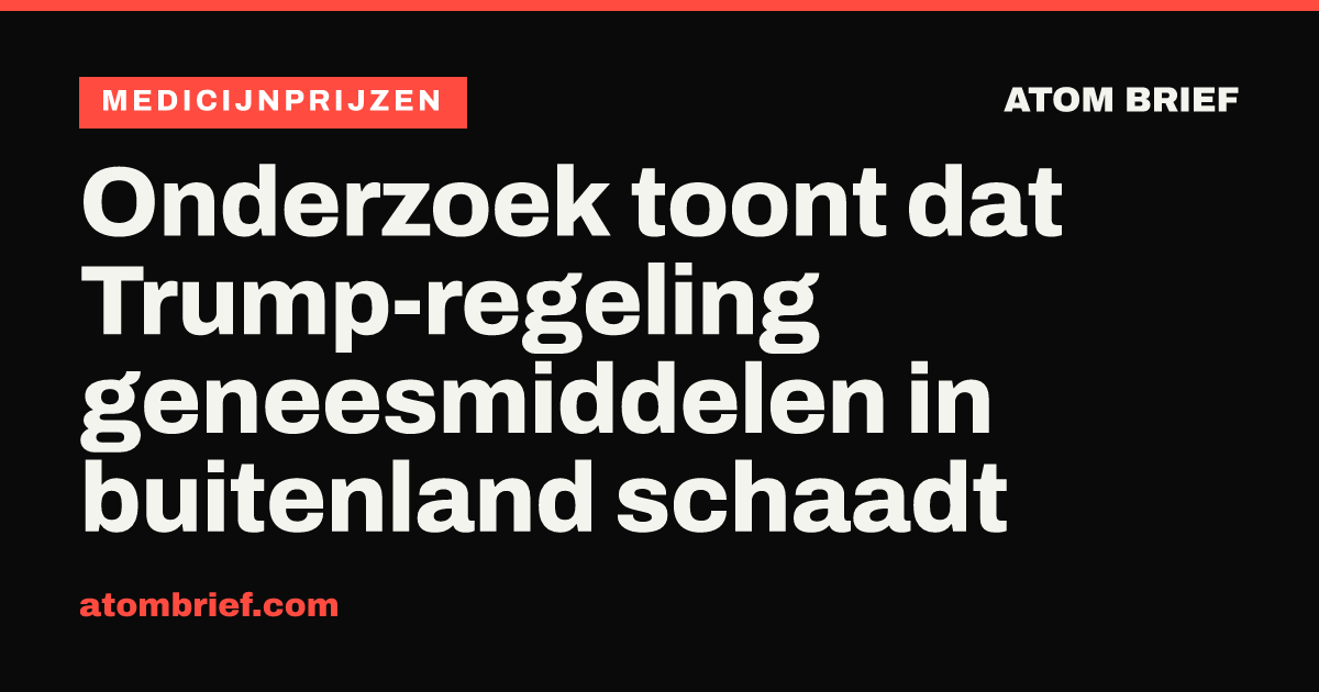 Onderzoek toont dat Trump-regeling geneesmiddelen in buitenland schaadt
