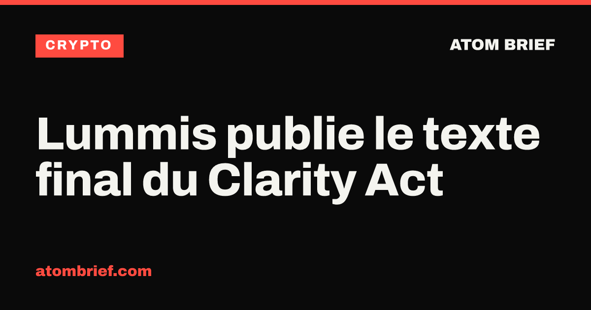 Lummis publie le texte final du Clarity Act
