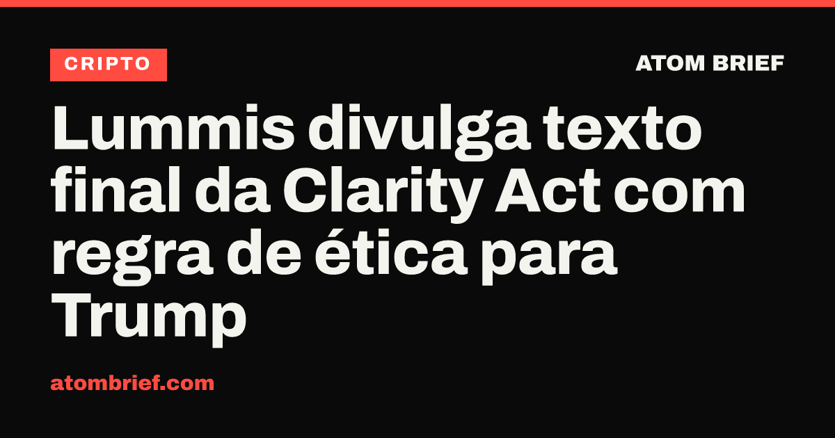 Lummis divulga texto final da Clarity Act com regra de ética para Trump