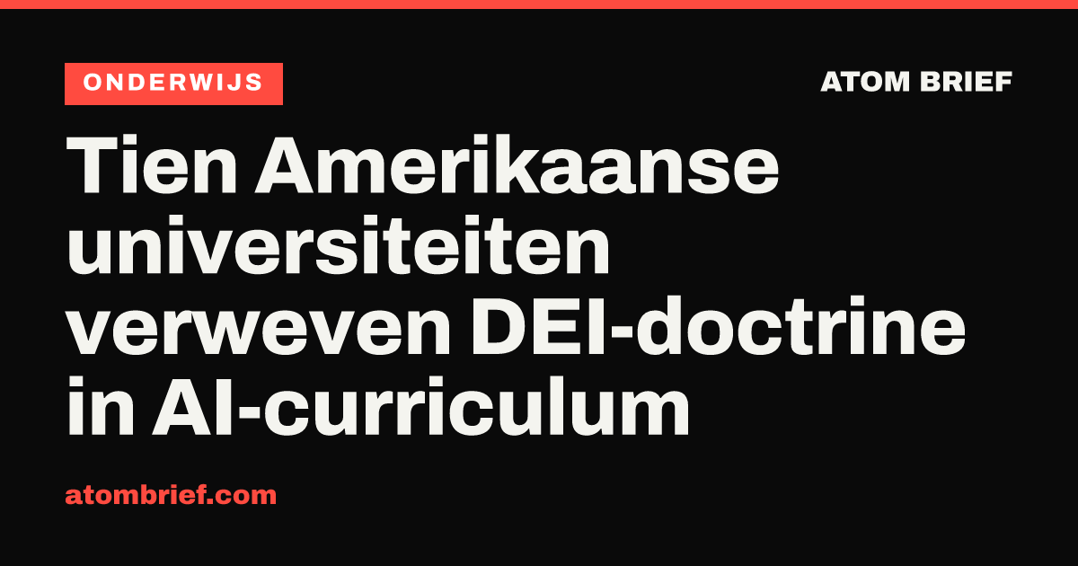 Tien Amerikaanse universiteiten verweven DEI-doctrine in AI-curriculum