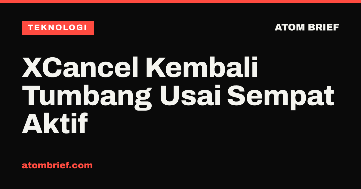 XCancel Kembali Tumbang Usai Sempat Aktif