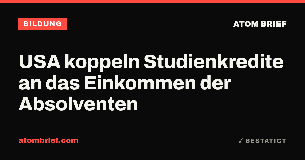 USA koppeln Studienkredite an das Einkommen der Absolventen