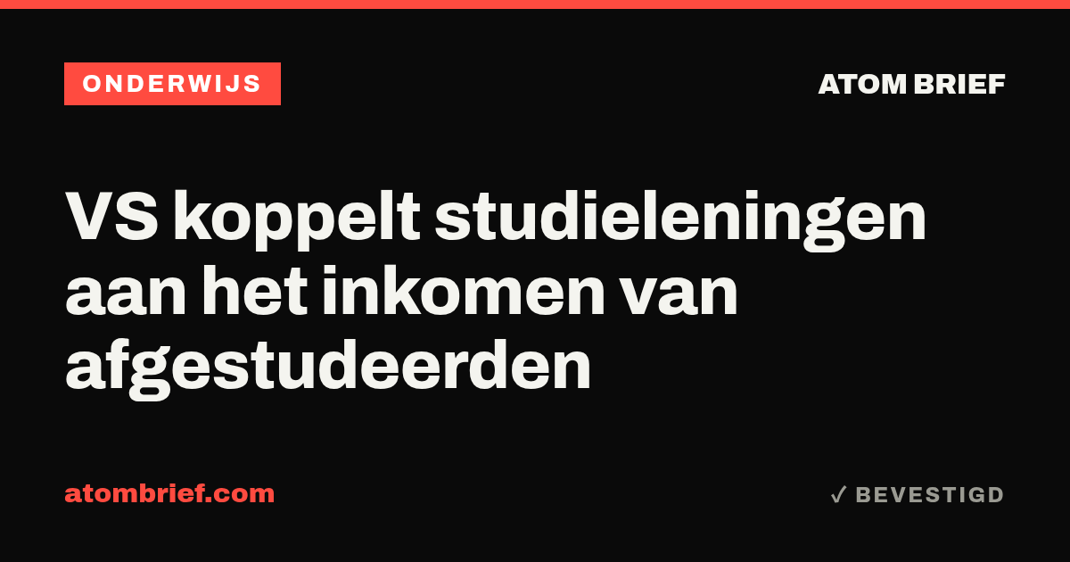 VS koppelt studieleningen aan het inkomen van afgestudeerden