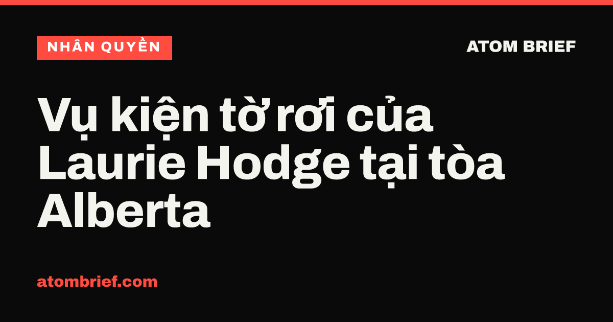 Vụ kiện tờ rơi của Laurie Hodge tại tòa Alberta