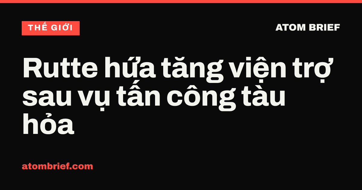 Rutte hứa tăng viện trợ sau vụ tấn công tàu hỏa
