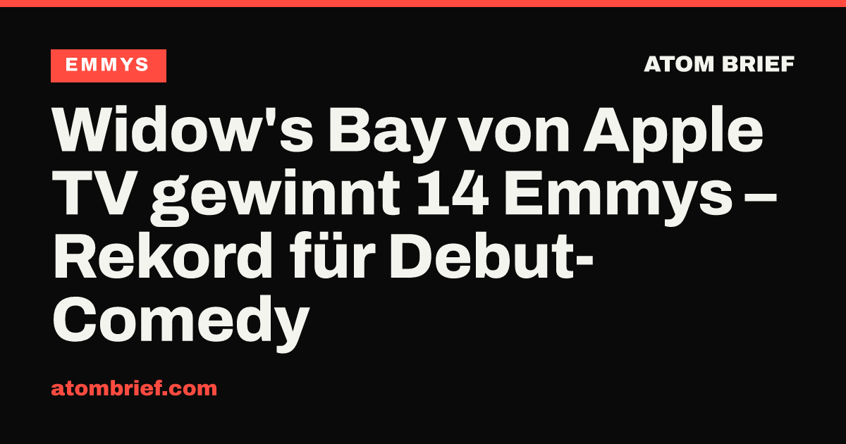 Widow's Bay von Apple TV gewinnt 14 Emmys – Rekord für Debut-Comedy