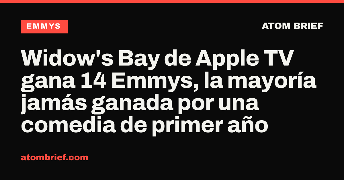 Widow's Bay de Apple TV gana 14 Emmys, la mayoría jamás ganada por una comedia de primer año