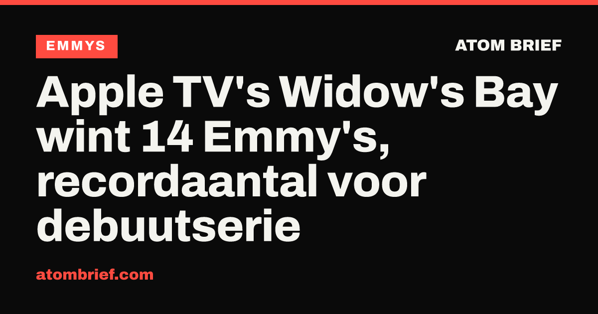 Apple TV's Widow's Bay wint 14 Emmy's, recordaantal voor debuutserie