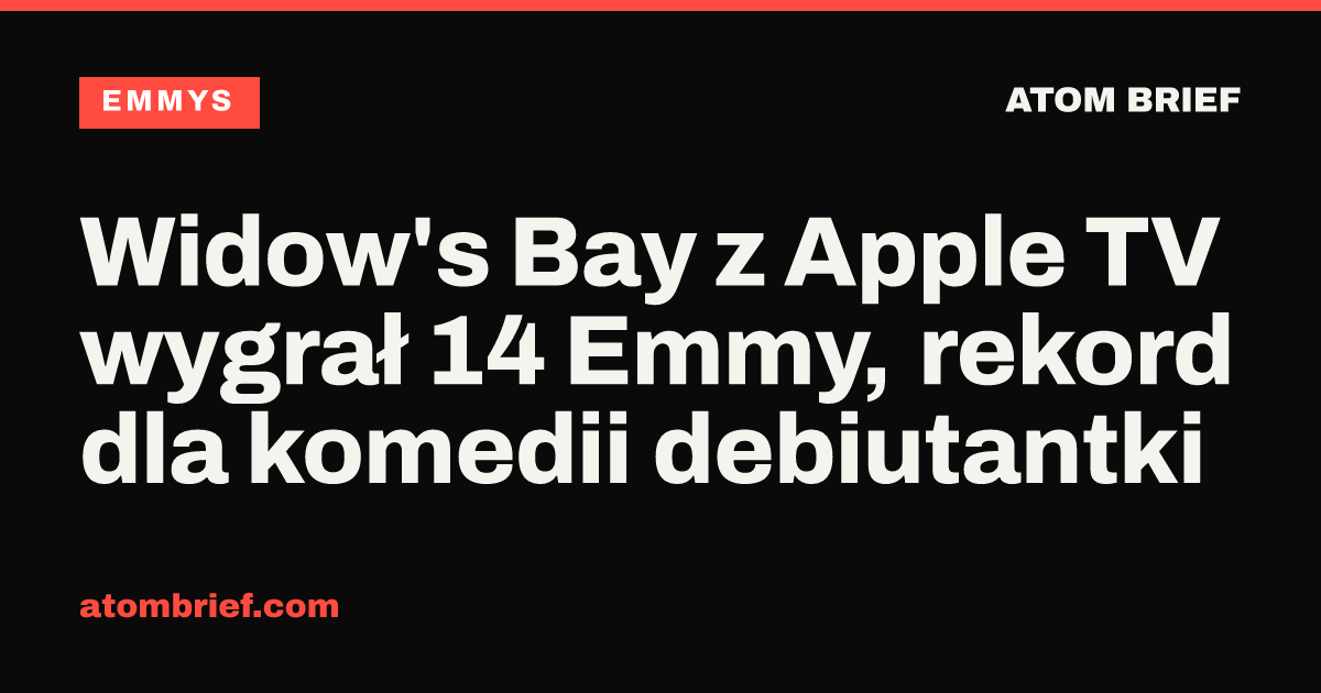 Widow's Bay z Apple TV wygrał 14 Emmy, rekord dla komedii debiutantki