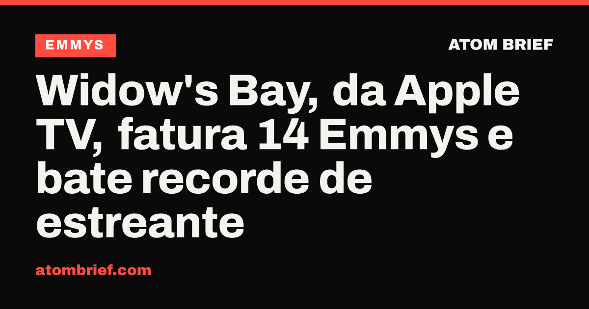 Widow's Bay, da Apple TV, fatura 14 Emmys e bate recorde de estreante