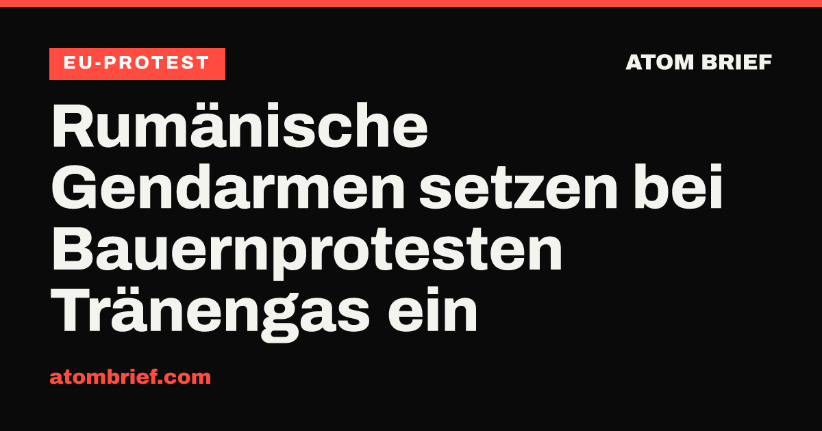 Rumänische Gendarmen setzen bei Bauernprotesten Tränengas ein