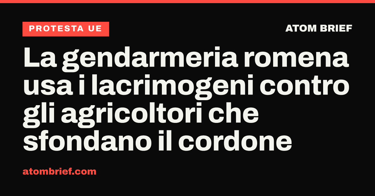 La gendarmeria romena usa i lacrimogeni contro gli agricoltori che sfondano il cordone