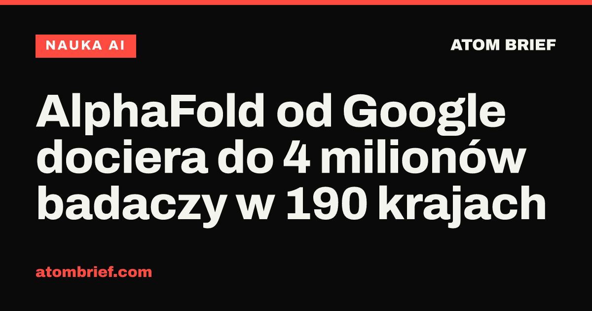 AlphaFold od Google dociera do 4 milionów badaczy w 190 krajach