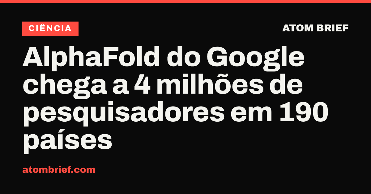AlphaFold do Google chega a 4 milhões de pesquisadores em 190 países