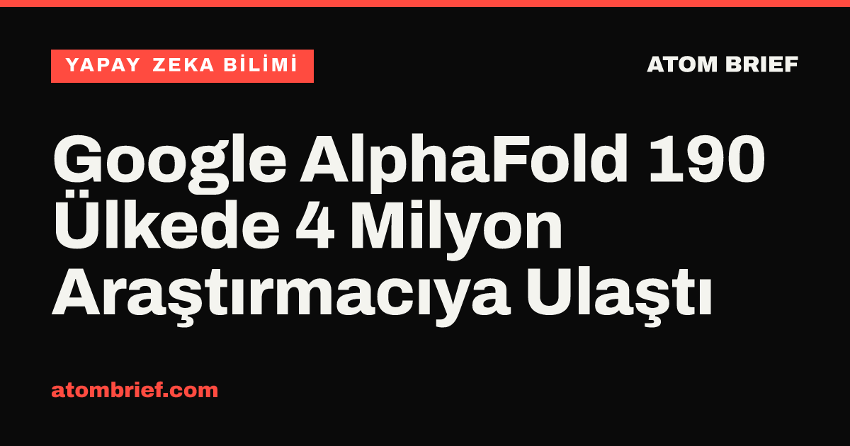 Google AlphaFold 190 Ülkede 4 Milyon Araştırmacıya Ulaştı