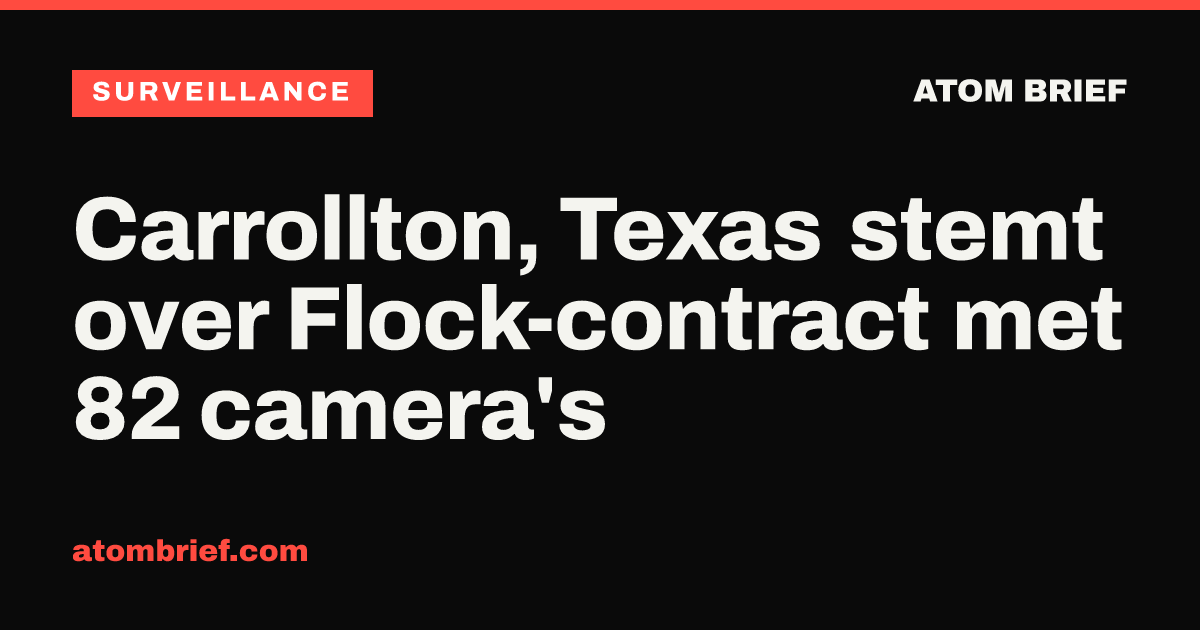 Carrollton, Texas stemt over Flock-contract met 82 camera's