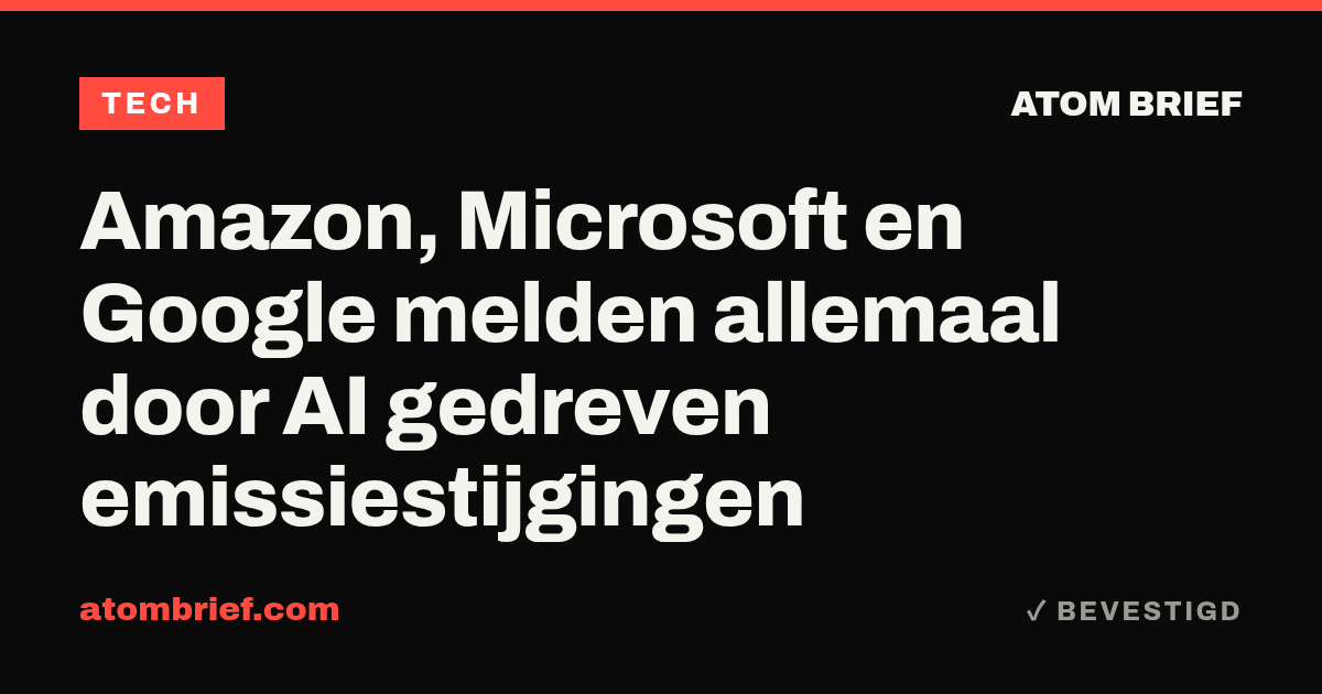 Amazon, Microsoft en Google melden allemaal door AI gedreven emissiestijgingen