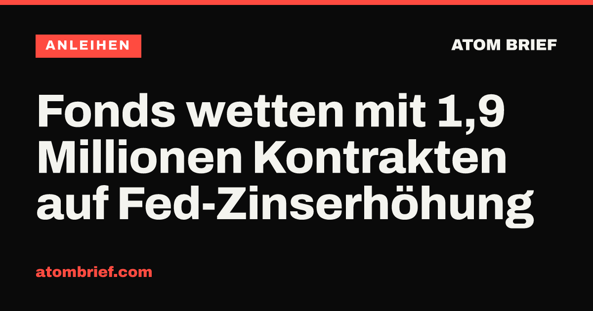 Fonds wetten mit 1,9 Millionen Kontrakten auf Fed-Zinserhöhung