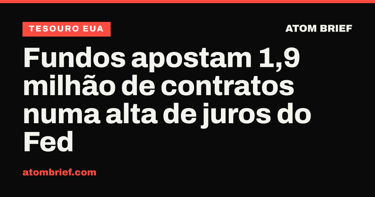Fundos apostam 1,9 milhão de contratos numa alta de juros do Fed