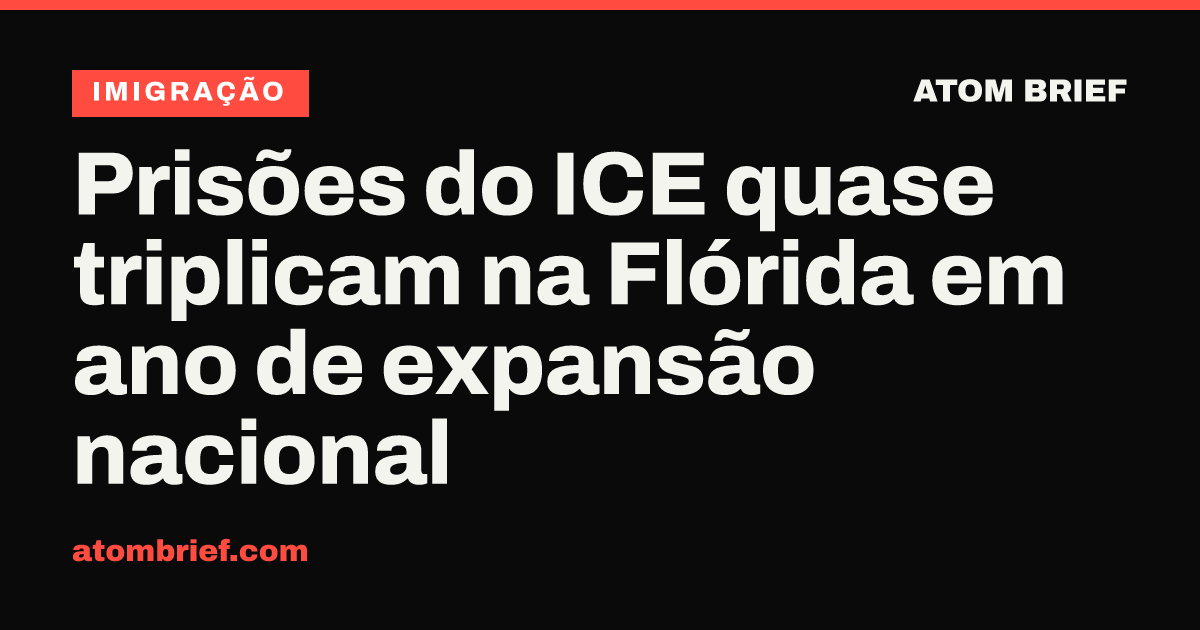Prisões do ICE quase triplicam na Flórida em ano de expansão nacional