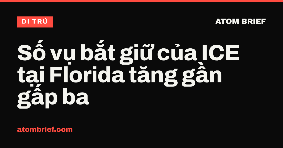 Số vụ bắt giữ của ICE tại Florida tăng gần gấp ba