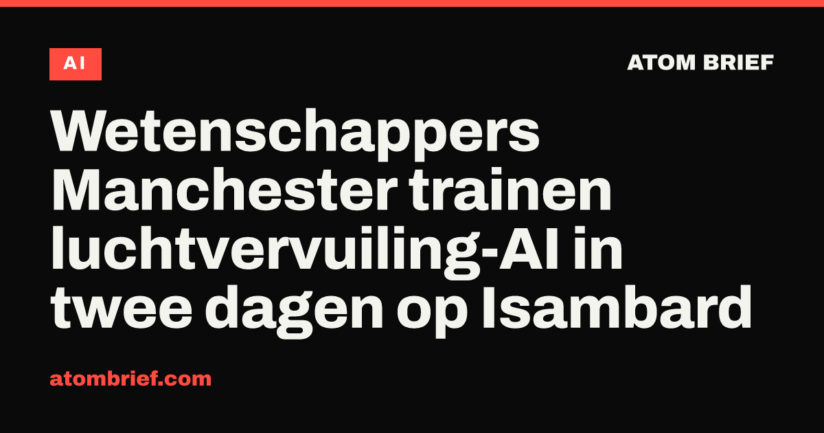 Wetenschappers Manchester trainen luchtvervuiling-AI in twee dagen op Isambard