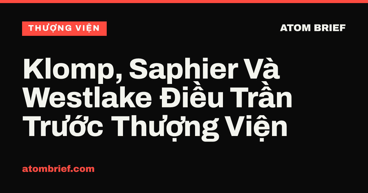 Klomp, Saphier Và Westlake Điều Trần Trước Thượng Viện