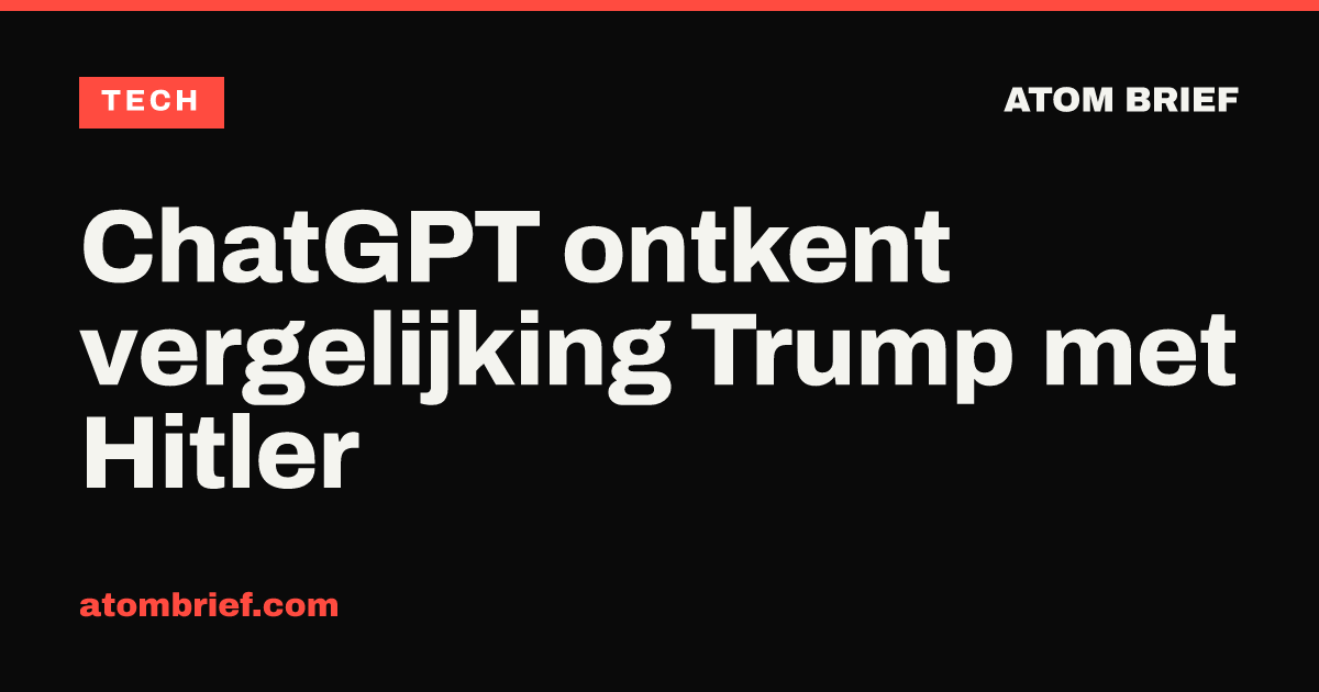 ChatGPT ontkent vergelijking Trump met Hitler