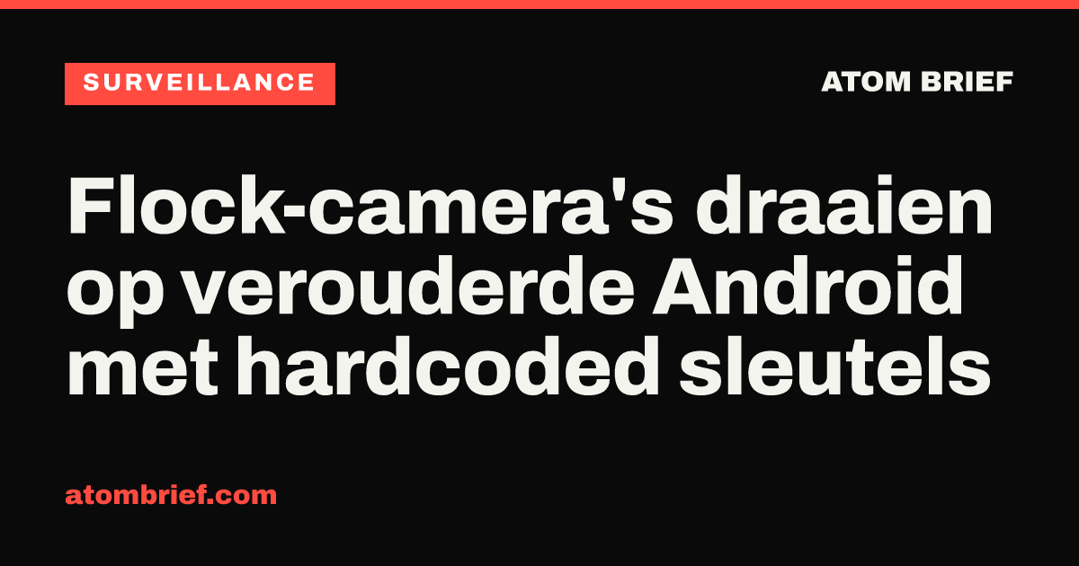 Flock-camera's draaien op verouderde Android met hardcoded sleutels