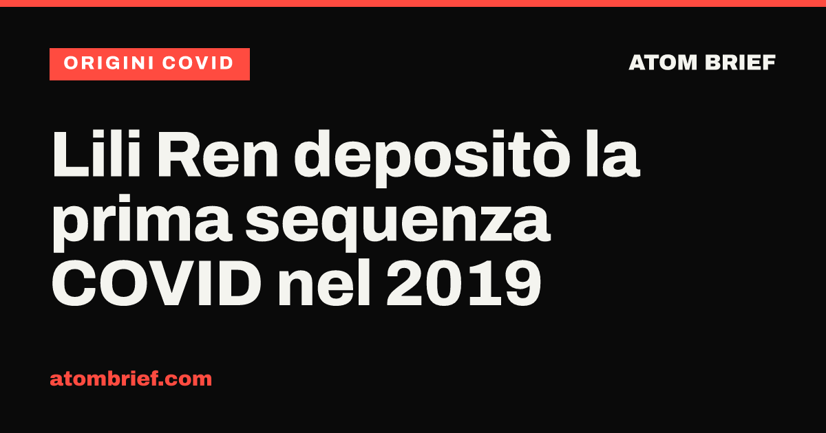 Lili Ren depositò la prima sequenza COVID nel 2019