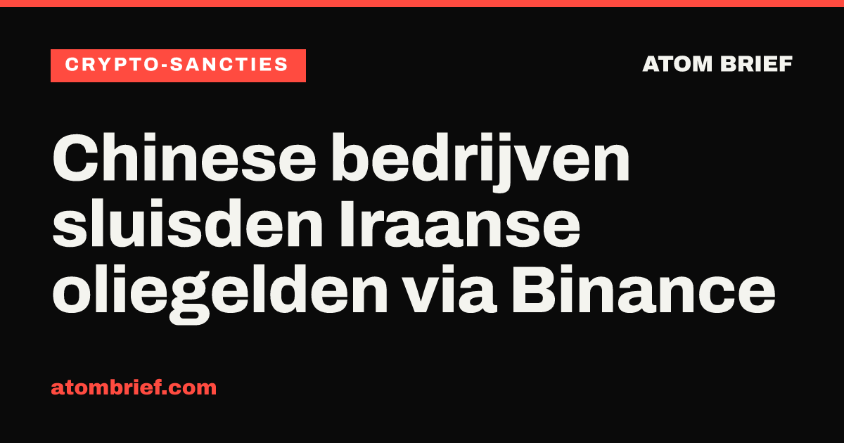 Chinese bedrijven sluisden Iraanse oliegelden via Binance