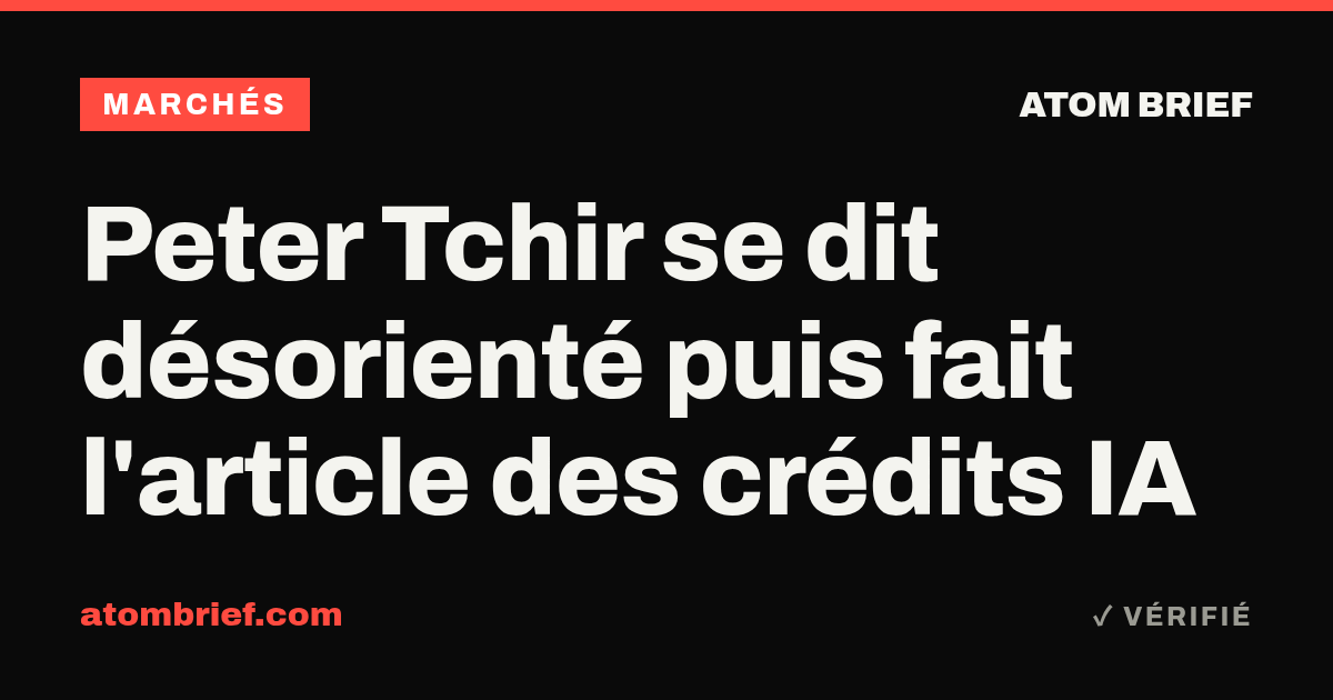 Peter Tchir se dit désorienté puis fait l'article des crédits IA