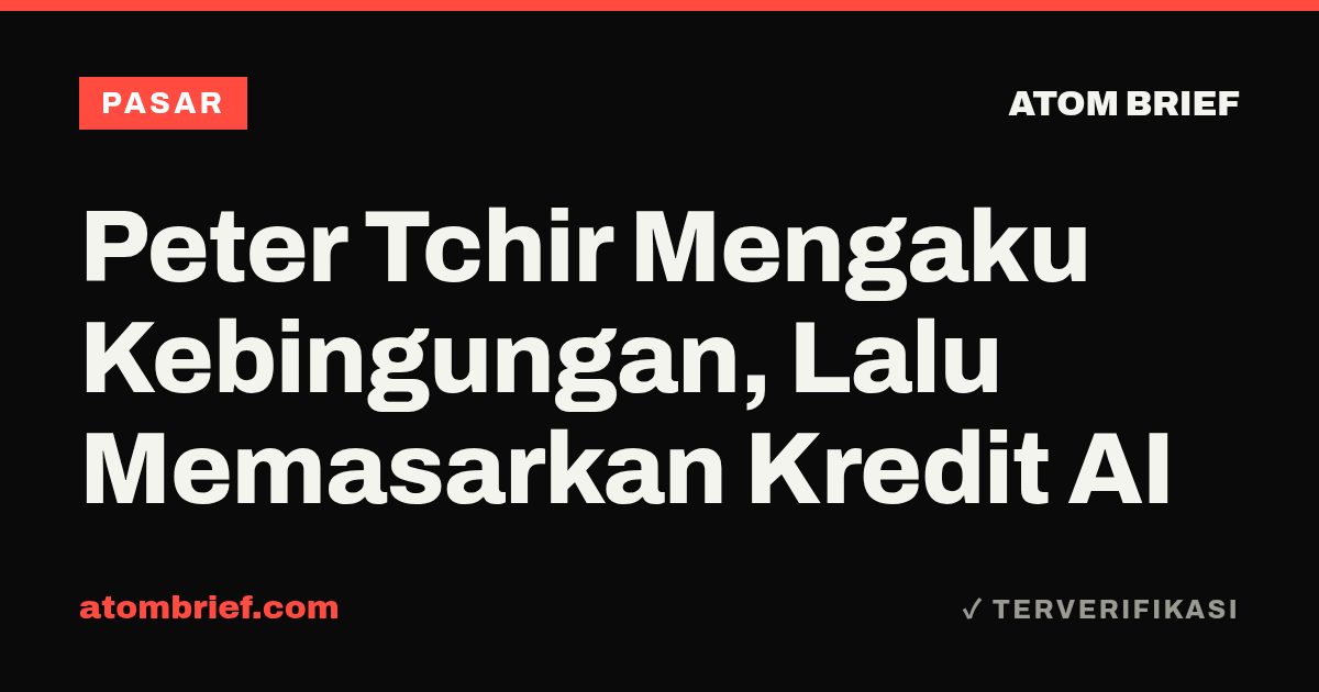 Peter Tchir Mengaku Kebingungan, Lalu Memasarkan Kredit AI