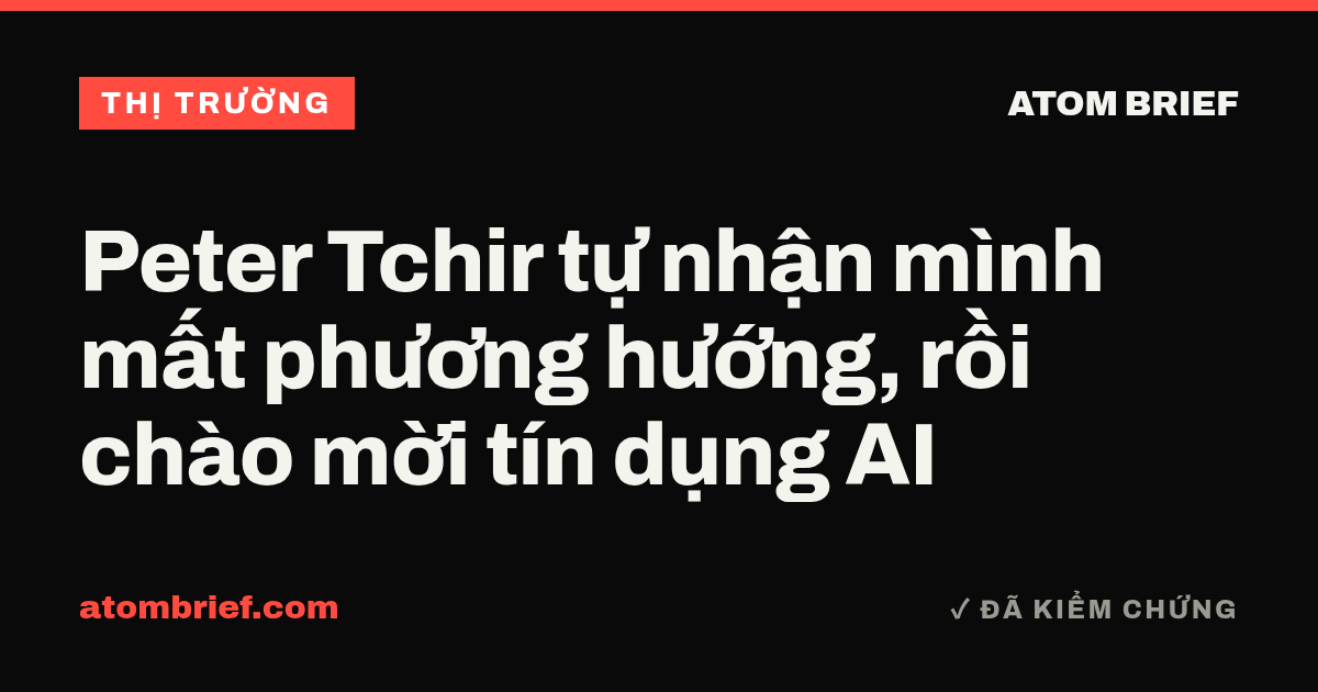 Peter Tchir tự nhận mình mất phương hướng, rồi chào mời tín dụng AI