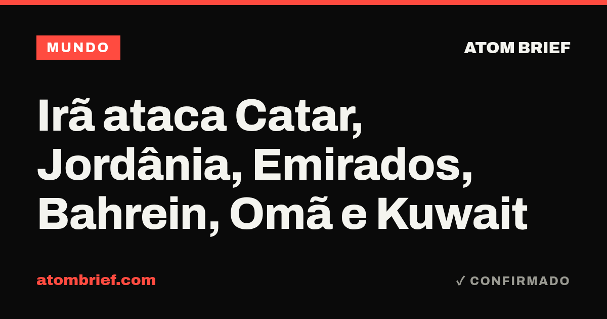 Irã ataca Catar, Jordânia, Emirados, Bahrein, Omã e Kuwait