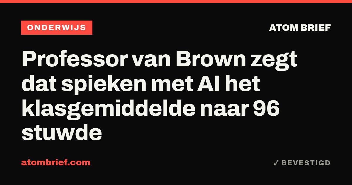 Professor van Brown zegt dat spieken met AI het klasgemiddelde naar 96 stuwde