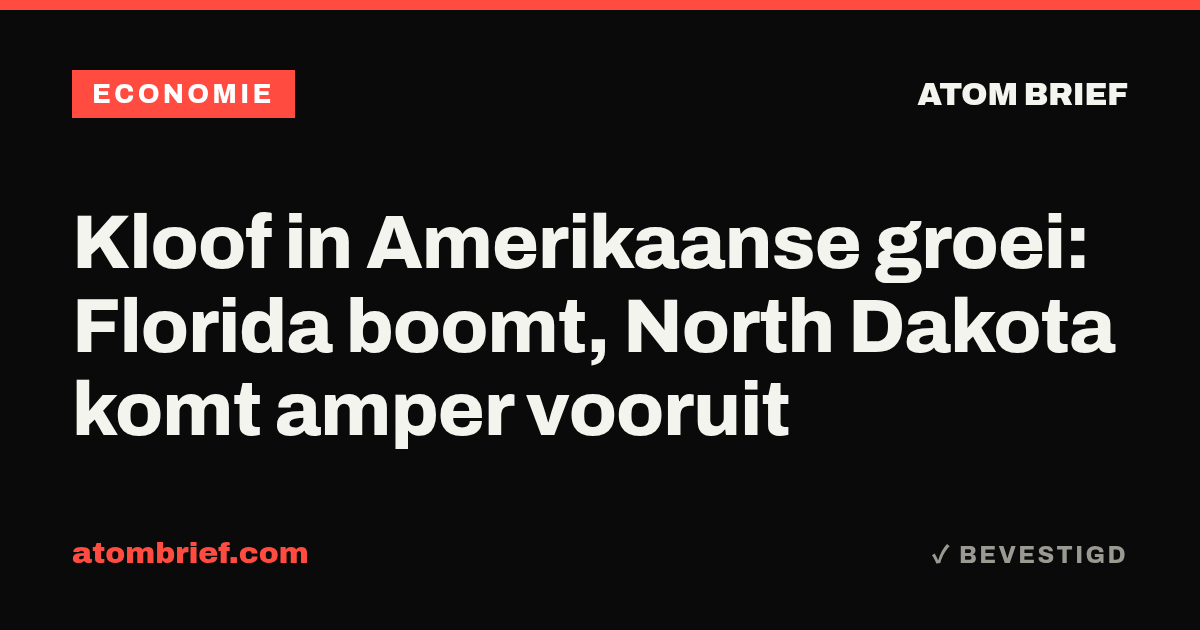 Kloof in Amerikaanse groei: Florida boomt, North Dakota komt amper vooruit