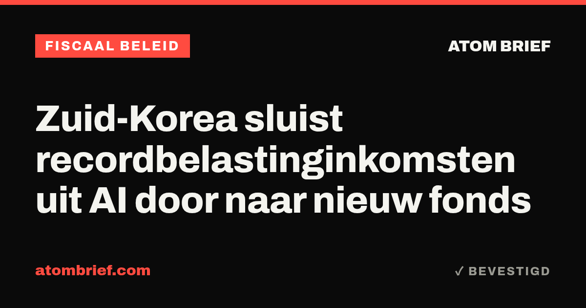 Zuid-Korea sluist recordbelastinginkomsten uit AI door naar nieuw fonds