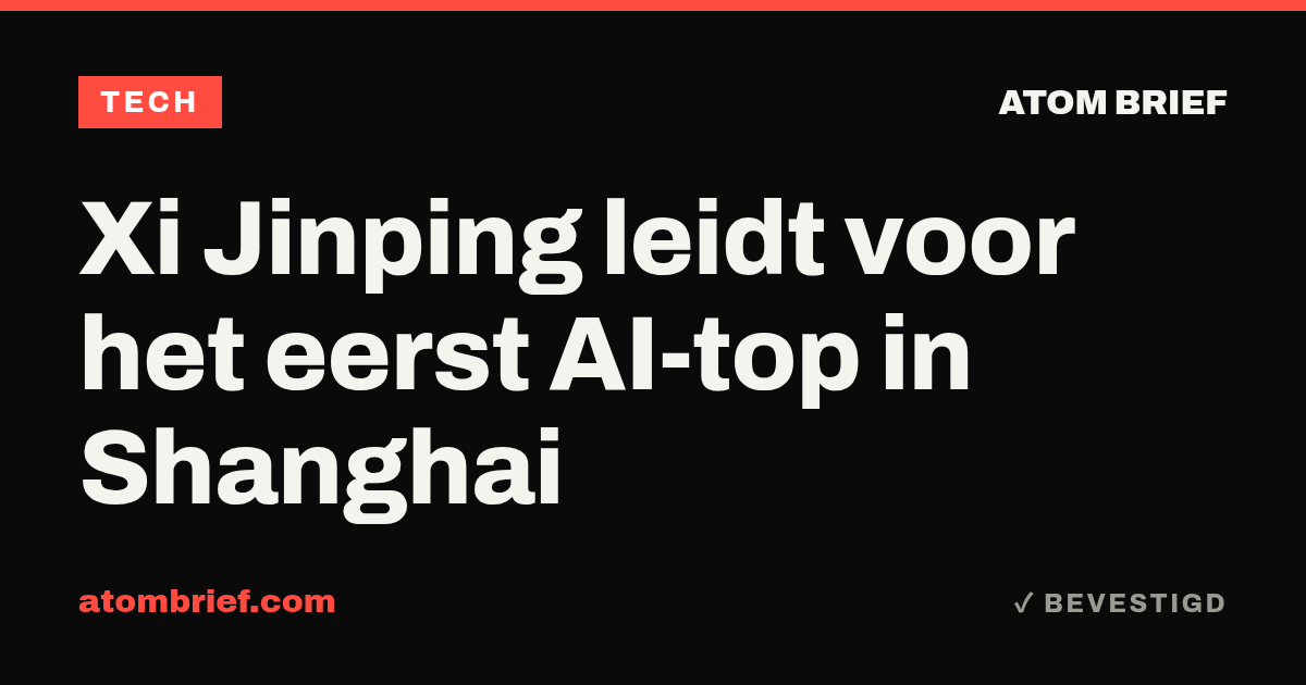 Xi Jinping leidt voor het eerst AI-top in Shanghai