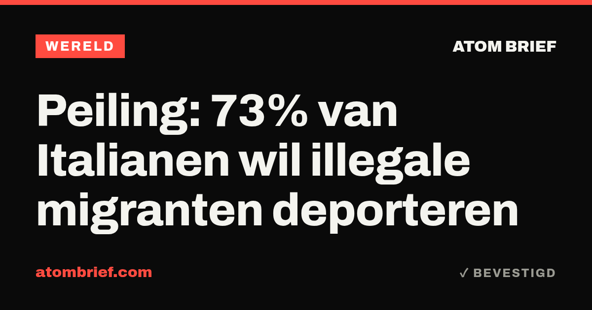 Peiling: 73% van Italianen wil illegale migranten deporteren