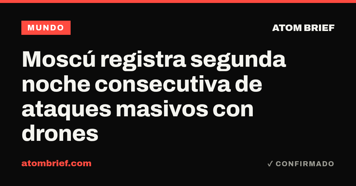 Moscú registra segunda noche consecutiva de ataques masivos con drones