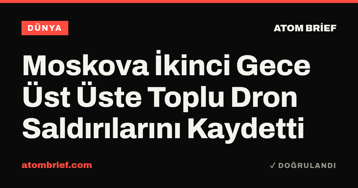 Moskova İkinci Gece Üst Üste Toplu Dron Saldırılarını Kaydetti