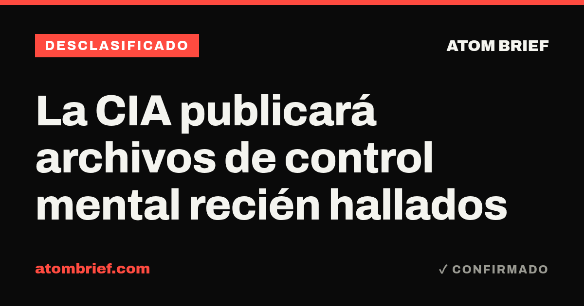 La CIA publicará archivos de control mental recién hallados