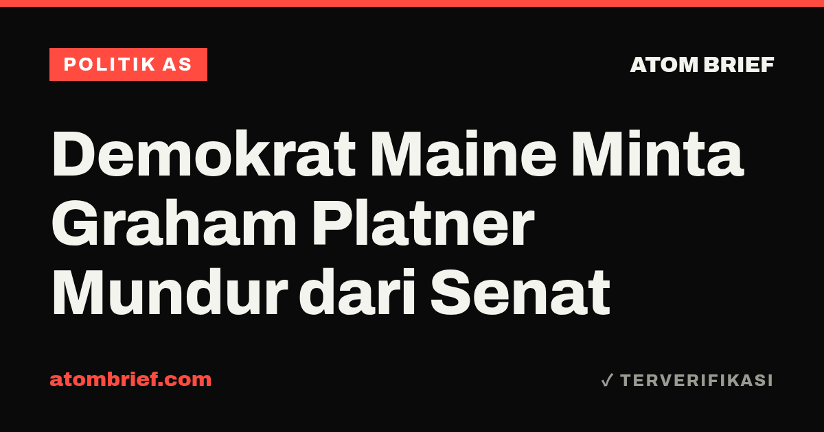Demokrat Maine Minta Graham Platner Mundur dari Senat