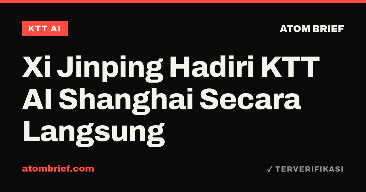 Xi Jinping Hadiri KTT AI Shanghai Secara Langsung